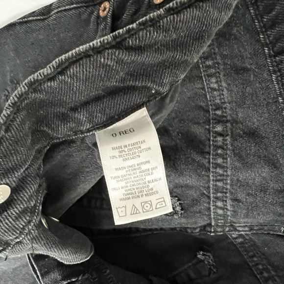 AéRopostale, 90s baggy jeans Women’s Size 0 Black distressed - Picture 7 of 8